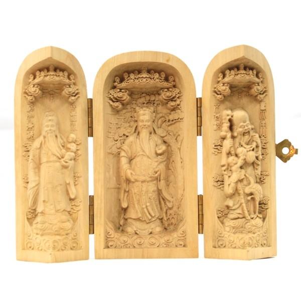 開運 木彫り彫刻 木彫り 仏像 神様 ツゲ 柘植 七福神お守り 縁起物