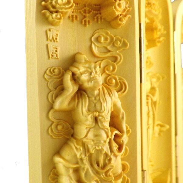 開運 木彫り彫刻 木彫り 仏像 神様 ツゲ 柘植 縁起物 風水 置物