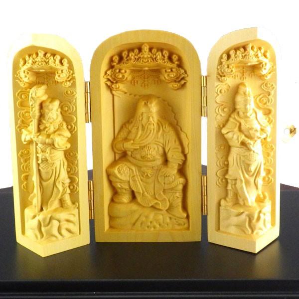 開運 木彫り彫刻 木彫り ツゲ 柘植 関羽 商売繁盛 神様 縁起物 風水