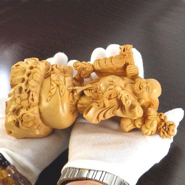 布袋様 置物 布袋さん 七福神 木製 ご利益 金運 縁起 布袋像 ハッピー
