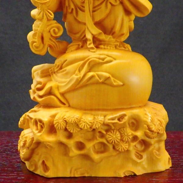 大型 木彫 布袋様 置物 高さ63cm 七福神 縁起物 開運 招福 金運 黄金袋 布袋様 置物 布袋さん 七福神 木製 ご利益 金運 縁起 布袋像 ハッピー