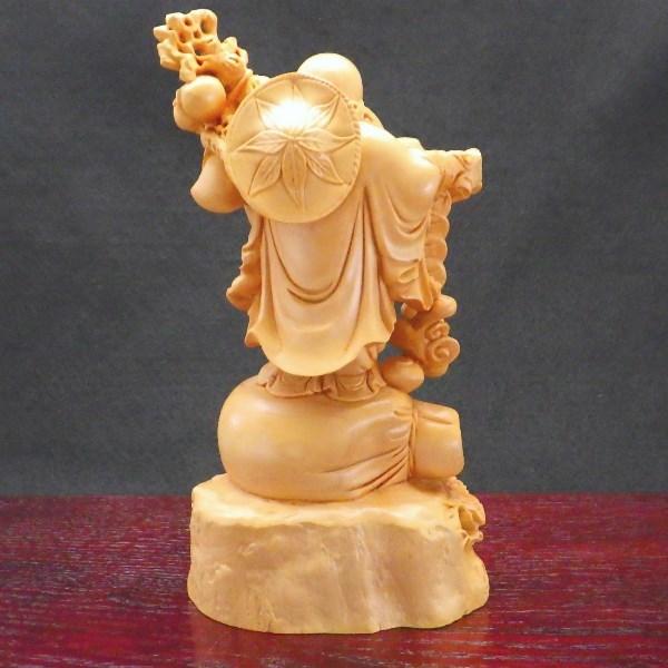 布袋様 置物 布袋さん 七福神 木製 ご利益 金運 縁起 布袋像 ハッピー