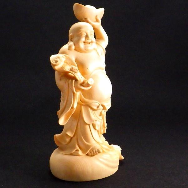 布袋様 置物 布袋さん 七福神 木製 ご利益 金運 縁起 布袋像