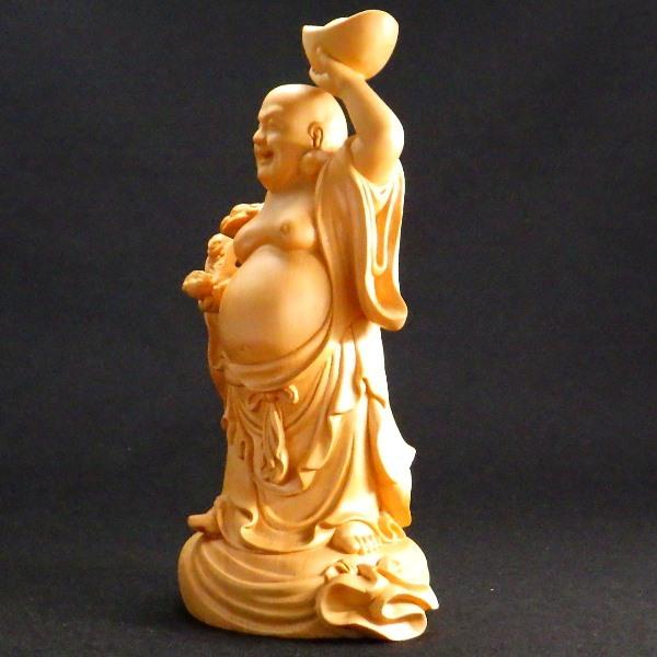 布袋様 置物 布袋さん 七福神 木製 ご利益 金運 縁起 布袋像 ハッピー