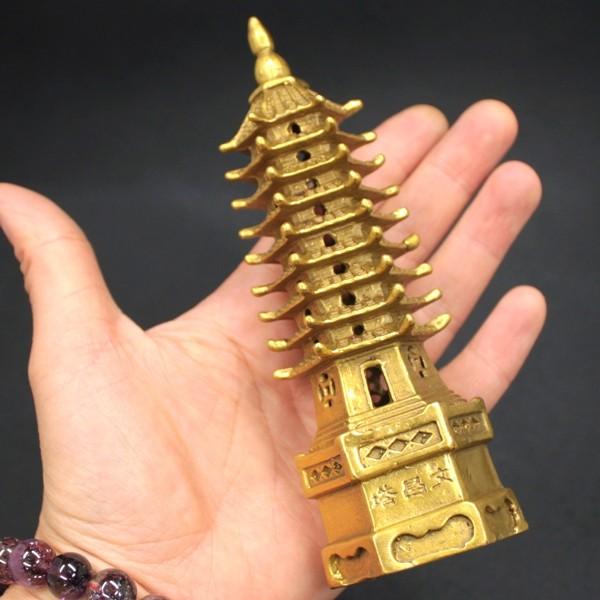風水 縁起物 九層文昌塔 金属製 全高30cm.重量1200 g大迫力 銅製 九層文昌塔(小) – 株式会社廣友オンラインショップ