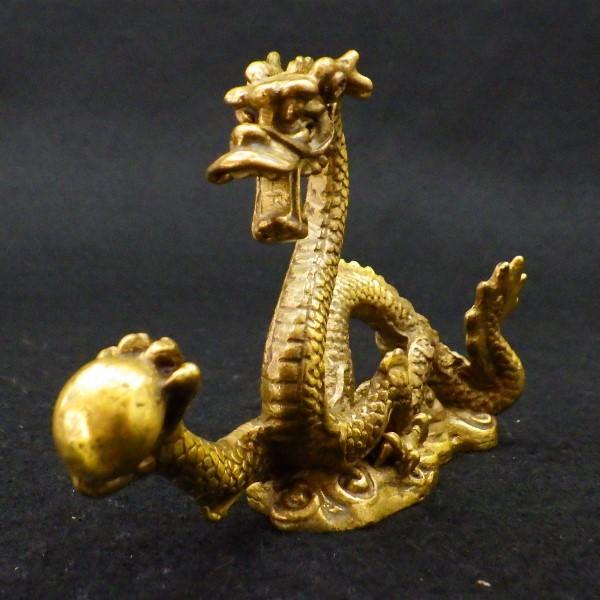 開運 龍の置物 玄関 干支 金 銅製 5本爪 金色 龍置物 風水 龍 置物
