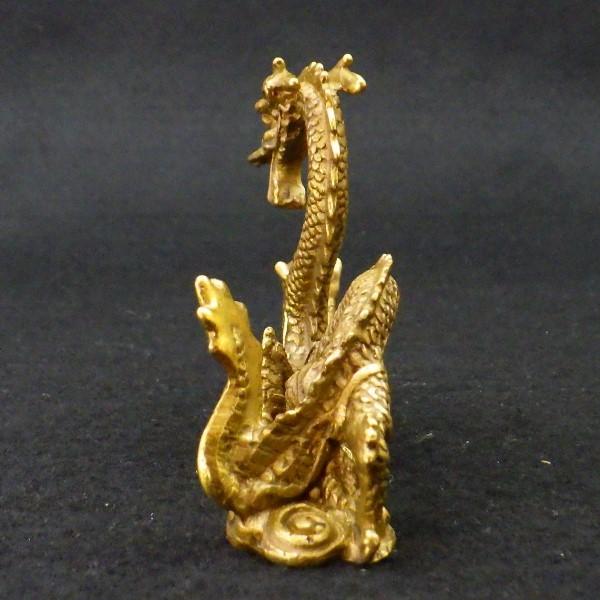 開運 龍の置物 玄関 干支 金 銅製 5本爪 金色 龍置物 風水 龍 置物