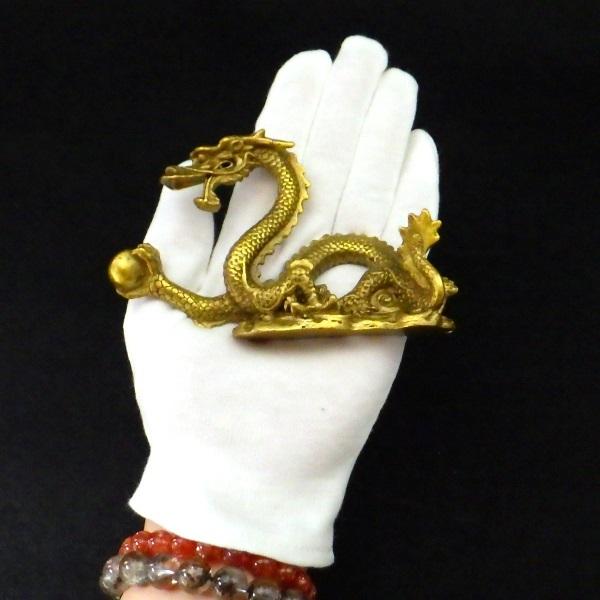 開運 龍の置物 玄関 干支 金 銅製 5本爪 金色 龍置物 風水 龍 置物