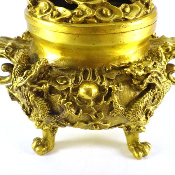 香炉　宝船 龍 銅 彫刻 置物 金運 開運 風水 骨董 インテリア　アンティーク 香炉 古銅製 香炉 香道具 飾り 置物 コレクション骨董品アンティーク