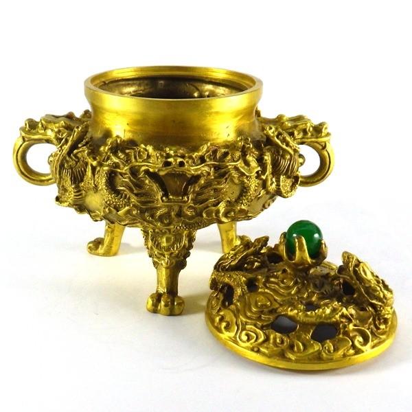 香炉　宝船 龍 銅 彫刻 置物 金運 開運 風水 骨董 インテリア　アンティーク 大香炉 銅製 台座 彫刻 置物 開運 金運 風水 骨董 インテリア