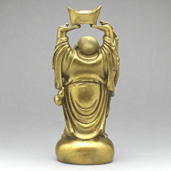 布袋様 開運、金運アップ！】「金色の布袋様」布袋尊像と財神カードの