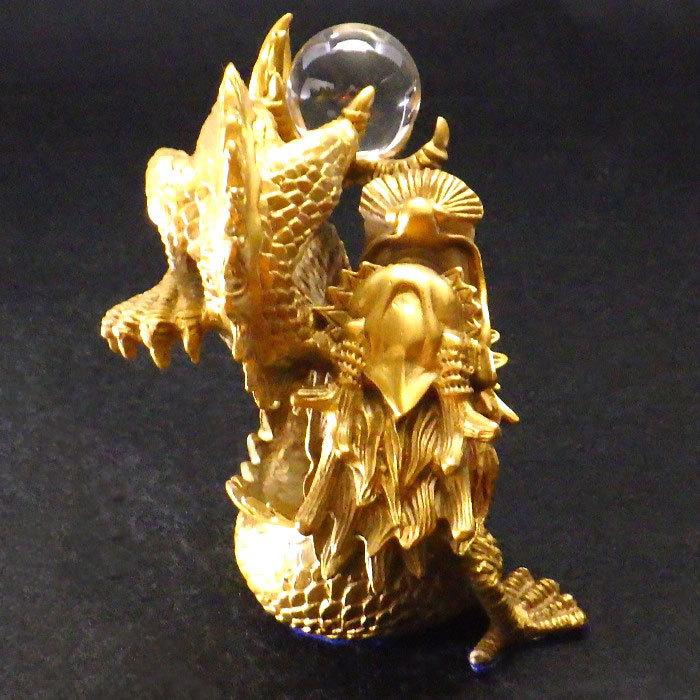 龍の置物 龍 置物 風水 銅製 玄関 金 五本爪の龍 五本爪 金龍 開運