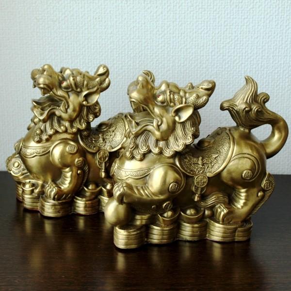 特大　貔貅 ヒキュウ 獅子 香炉　金　置物 風水 開運 金運 骨董 アンティーク 開運 ヒキュウ 貔貅 ひきゅう 風水 置物 風水グッズ 宝くじ 開運
