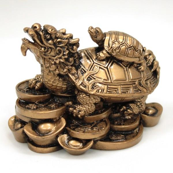 高品質】カイヤナイト龍亀（ロングイ）置物 ロングイの置物 招財百寿大龍