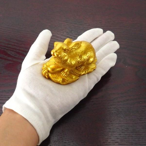 香炉うさぎ縁起物黄色金運
