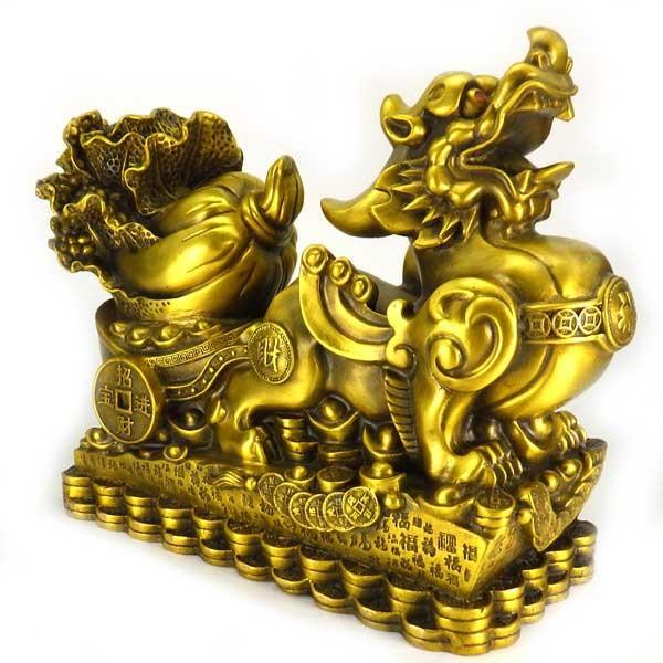 細工銅製 貔貅造像高彫 開運財運置物 上質 2点セット 細工銅製 貔貅造像高彫 開運財運置物 上質 2点セット 細工銅製 貔貅