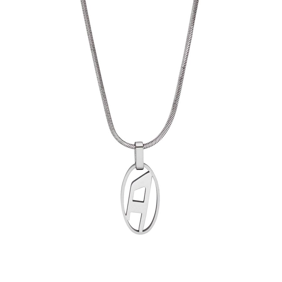 DIESEL（ディーゼル） DX1342040 メンズ シルバー ロゴ ネックレス