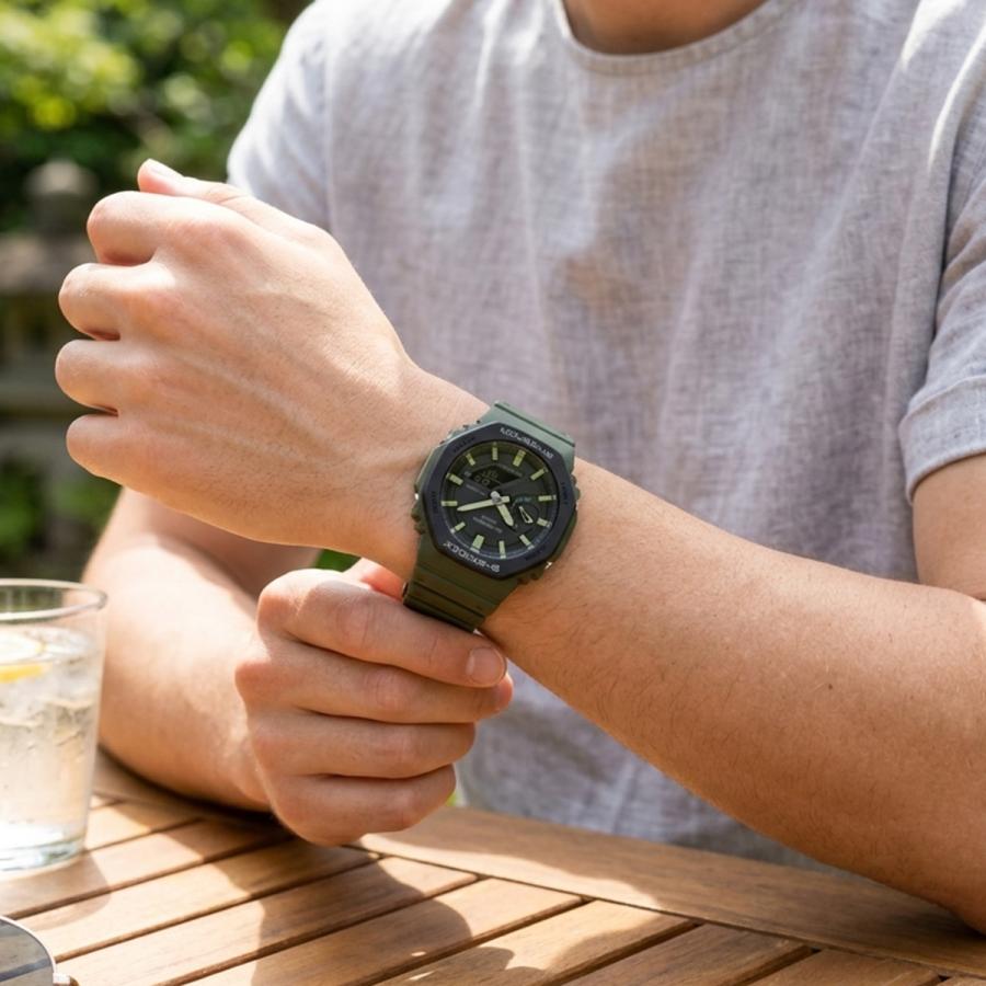 ブラック✕カーキG-SHOCK カシオーク GA-2110SU-3A CASIO G-SHOCK CASIO カシオ GA-2110SU-3A G-ショック ANALOG-DIGITAL