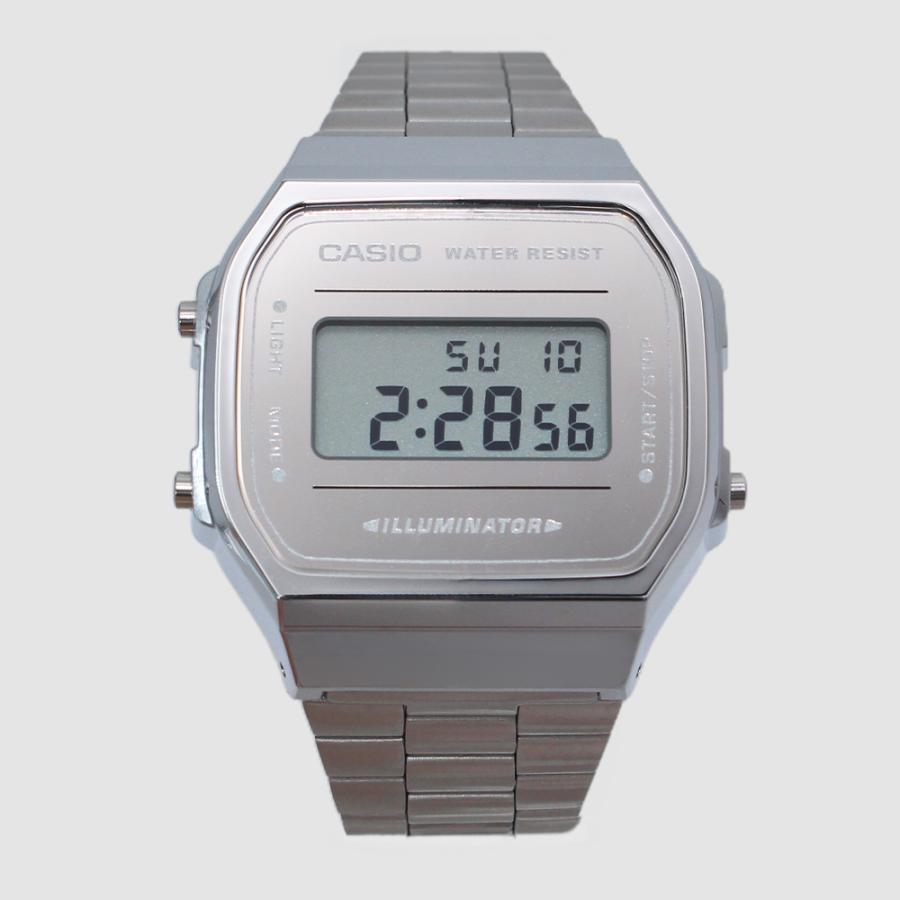 CASIO（カシオ） A168WEM-7 シルバー メンズ腕時計 デジタルEL バック
