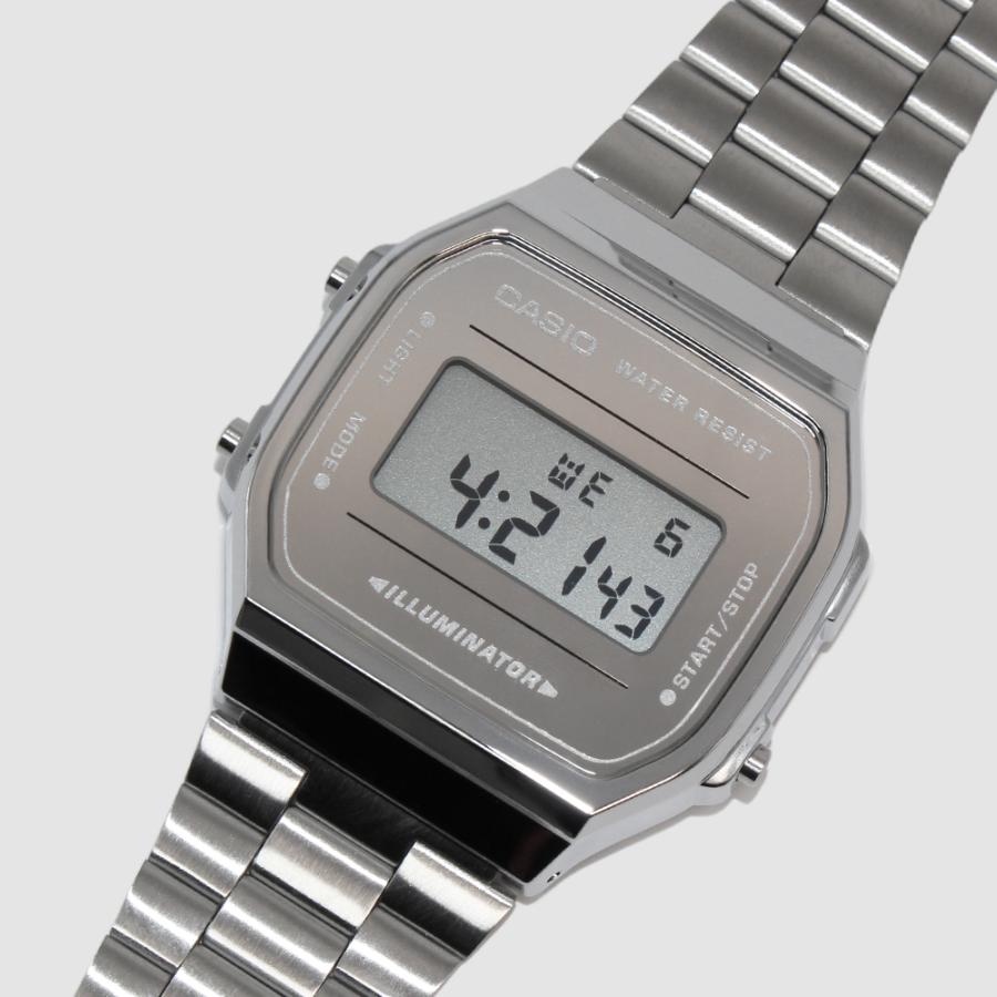 CASIO（カシオ） A168WEM-7 シルバー メンズ腕時計 デジタルEL バック