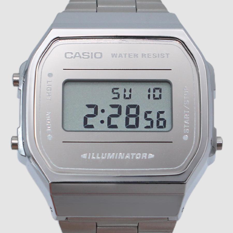 CASIO（カシオ） A168WEM-7 シルバー メンズ腕時計 デジタルEL バック