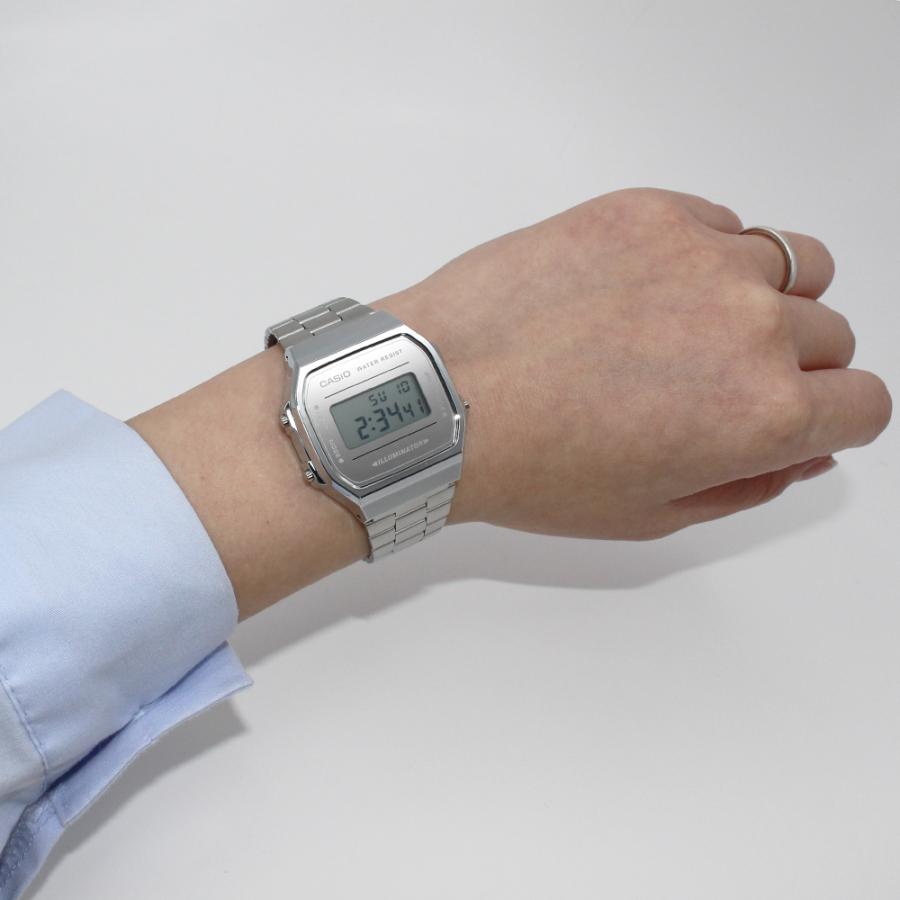 CASIO（カシオ） A168WEM-7 シルバー メンズ腕時計 デジタルEL バック
