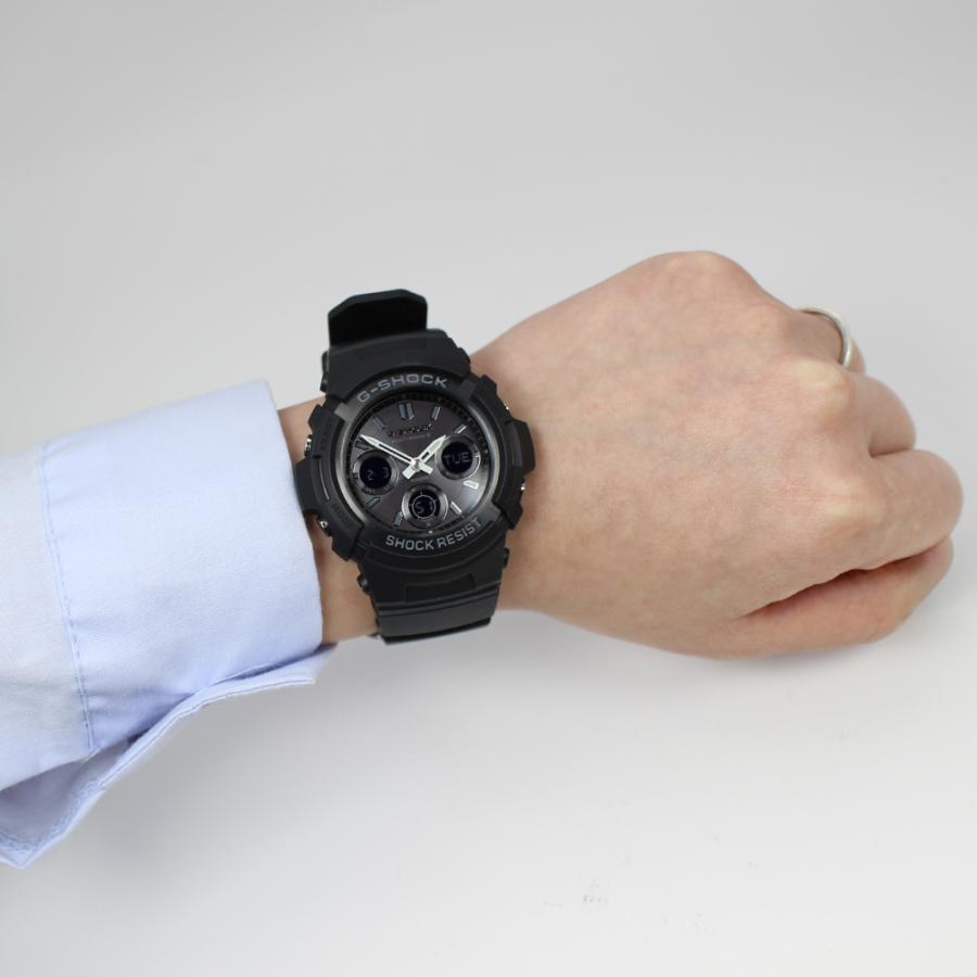 CASIO カシオ AWG-M100B-1A G-SHOCK ブラック メンズ腕時計  電波ソーラー MULTIBAND6 耐衝撃 20気圧防水 アナデジ LED付 [並行輸入]の画像