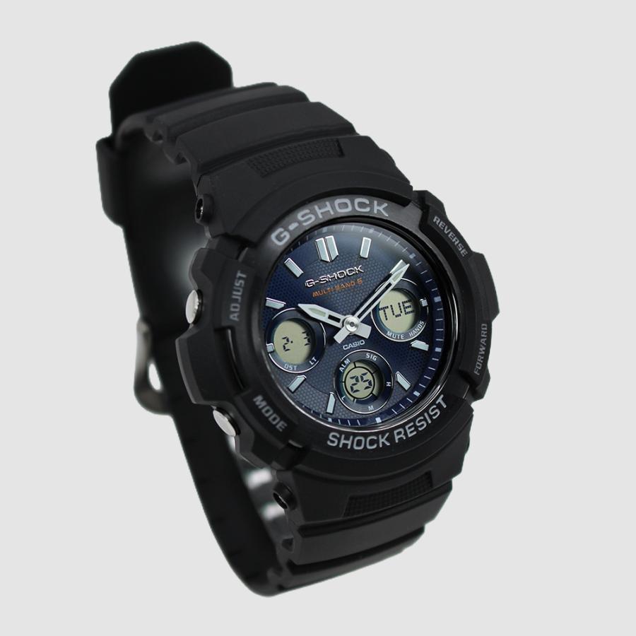 CASIO カシオ AWG-M100SB-2A G-SHOCK ネイビー メンズ腕時計  電波ソーラー MULTIBAND6 耐衝撃 20気圧防水 アナデジ LED付 [並行輸入]の画像