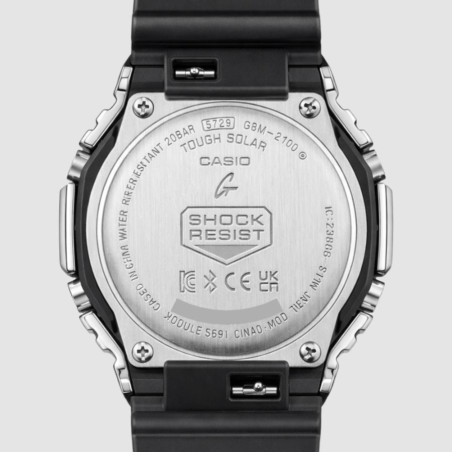 CASIO カシオ GBM-2100-1A G-SHOCK ブラック シルバー ユニセックス腕時計 Bluetooth タフソーラー耐衝撃 20気圧防水 アナデジ LED付 [並行輸入]の画像