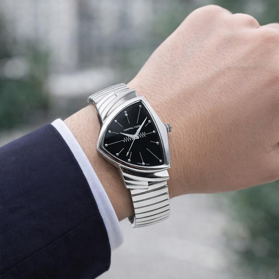 HAMILTON ハミルトン H24411232 ベンチュラ クォーツ ブラック メンズ 腕時計 VENTURA QUARTZ [並行輸入]の画像