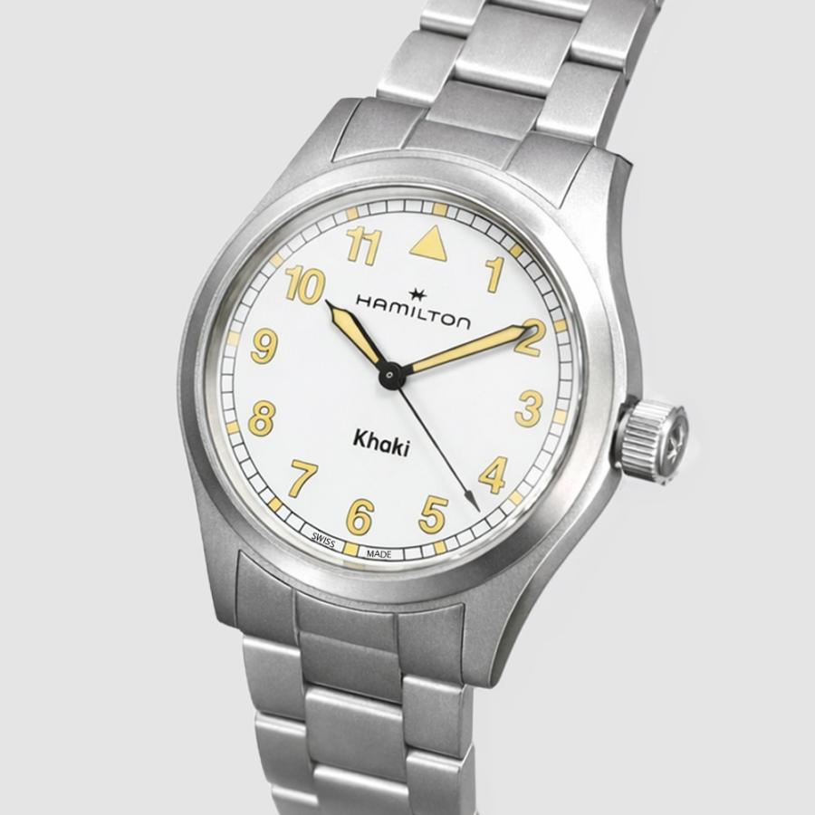HAMILTON ハミルトン H69301110 33mm ホワイト カーキ フィールド クォーツ  メンズ レディース　腕時計 [並行輸入]の画像