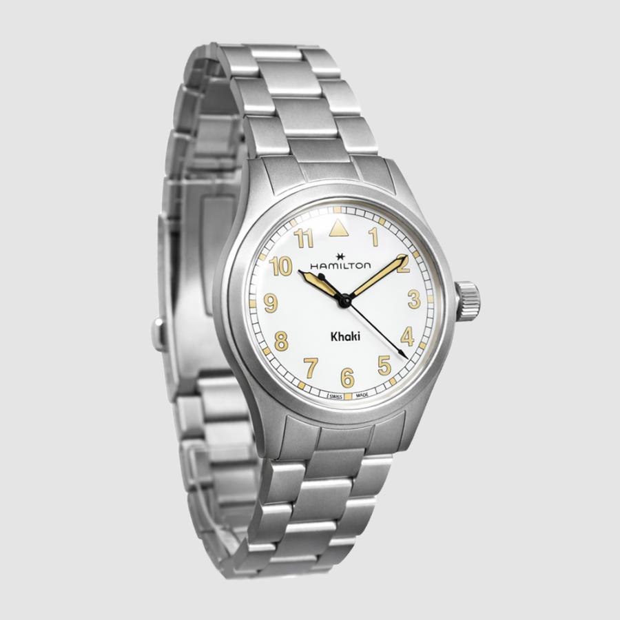 HAMILTON ハミルトン H69301110 33mm ホワイト カーキ フィールド クォーツ  メンズ レディース　腕時計 [並行輸入]の画像