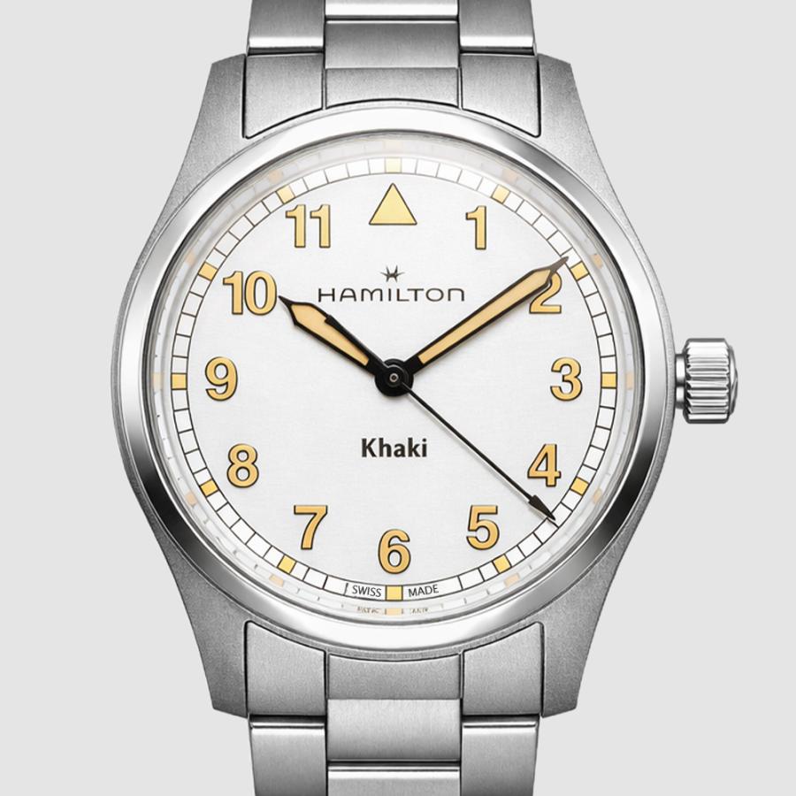 HAMILTON ハミルトン H69301110 33mm ホワイト カーキ フィールド クォーツ  メンズ レディース　腕時計 [並行輸入]の画像