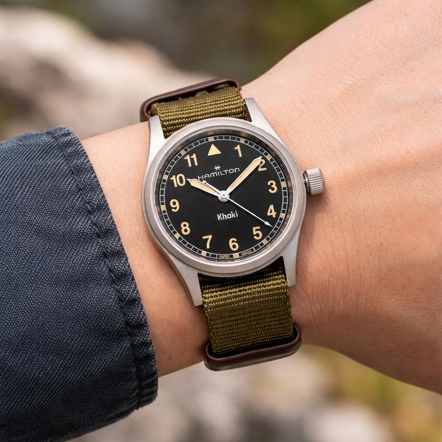 HAMILTON ハミルトン H69301930 33mm ブラック カーキフィールド クォーツ  メンズ レディース　腕時計 [並行輸入]の画像