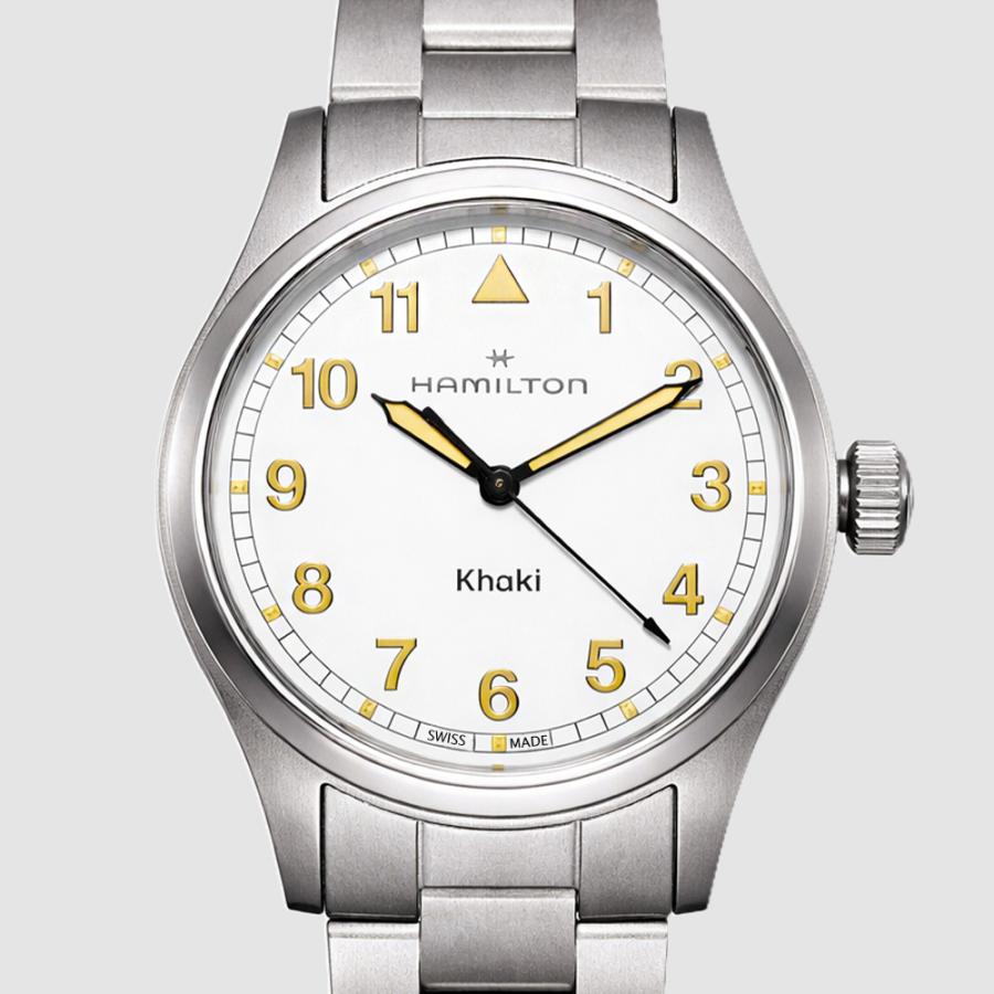 HAMILTON ハミルトン H69401110 38mm カーキ フィールド ホワイト クォーツ メンズ レディース 腕時計 [並行輸入]の画像