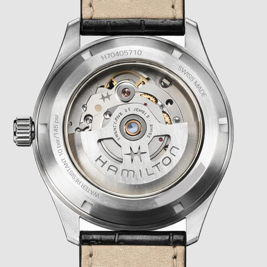 HAMILTON ハミルトン H70405710 38mm カーキ フィールド マーフ オート ホワイト ブラック レザー 革  自動巻き メンズ レディース 腕時計 [並行輸入]の画像
