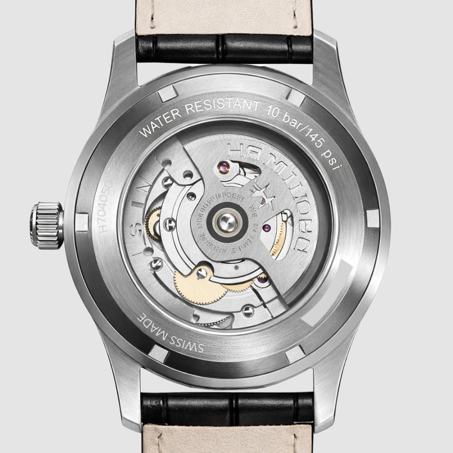 HAMILTON ハミルトン H70405730 38mm カーキ フィールド MURPH ブラック レザー 革  自動巻き メンズ 腕時計 [並行輸入]の画像
