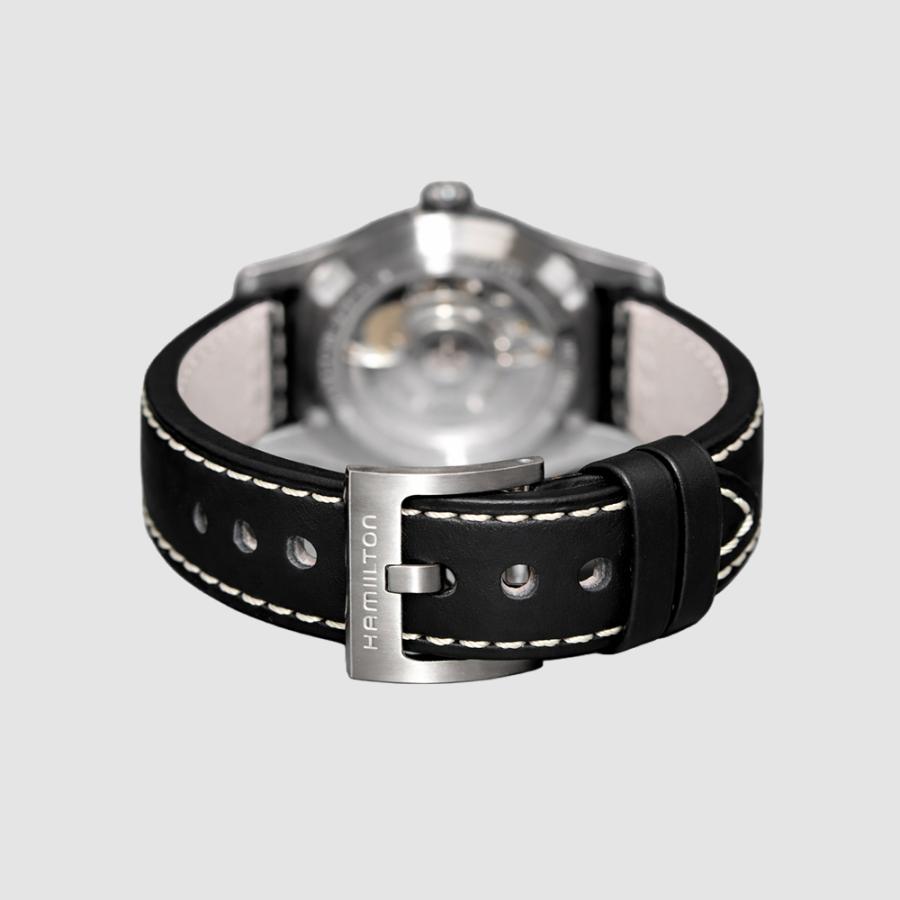 HAMILTON ハミルトン H70455733 38mm カーキ フィールド AUTO ブラック レザー 自動巻き メンズ 腕時計 [並行輸入]の画像
