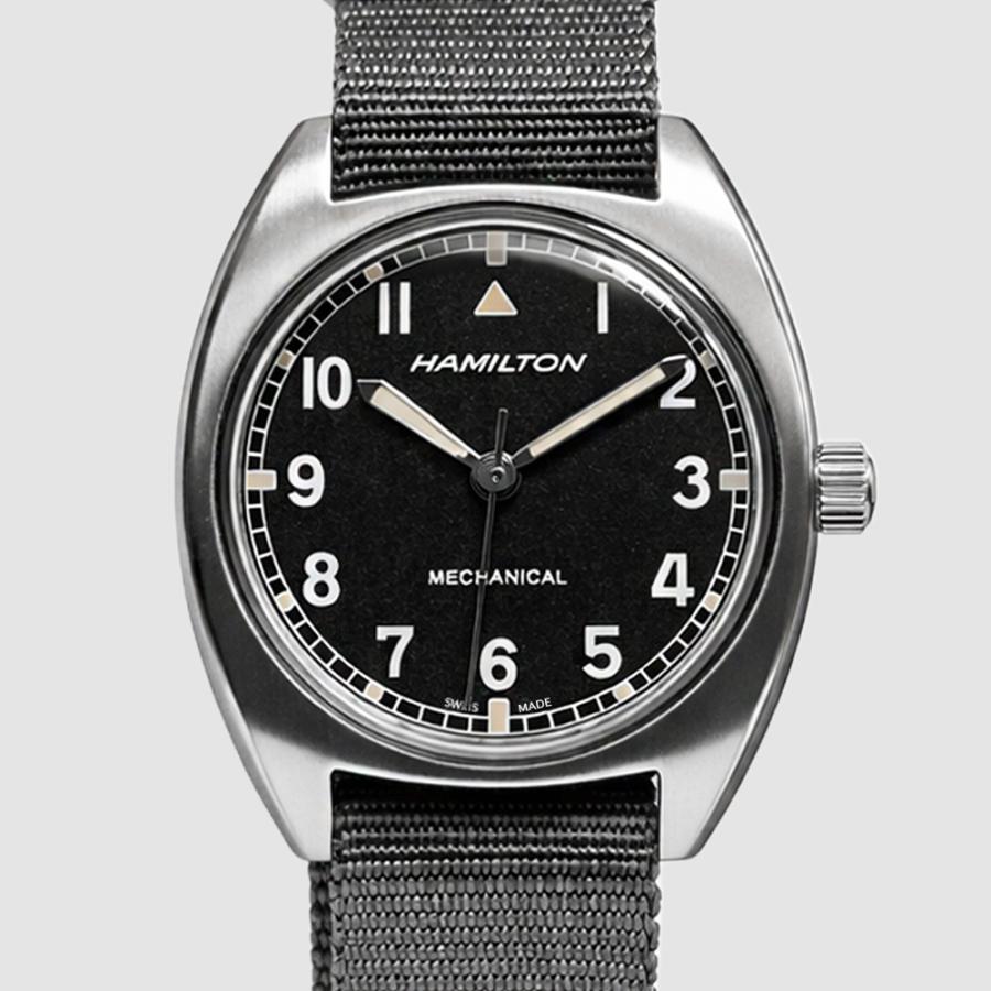HAMILTON ハミルトン H76419931 36mm カーキ ブラック アビエーション パイロット パイオニア メカニカル メンズ レディース 腕時計 パワーリザーブ [並行輸入]の画像