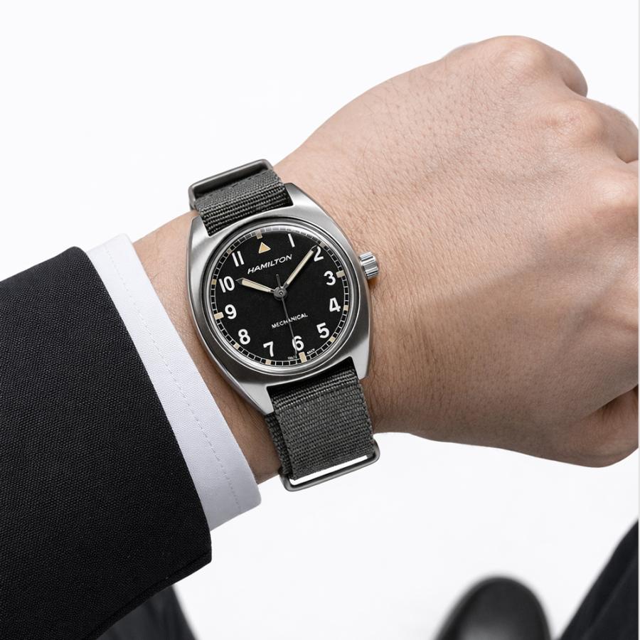 HAMILTON ハミルトン H76419931 36mm カーキ ブラック アビエーション パイロット パイオニア メカニカル メンズ レディース 腕時計 パワーリザーブ [並行輸入]の画像