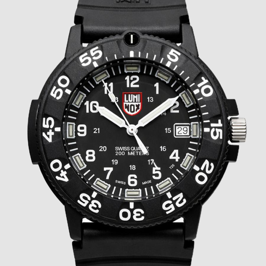 LUMINOX ルミノックス XS.3001.F(Ref.3001.F) 43mm ネイビーシールズ ブラック メンズ 腕時計 200m防水 20気圧 超軽量 カーボン LLT クォーツ [並行輸入]の画像