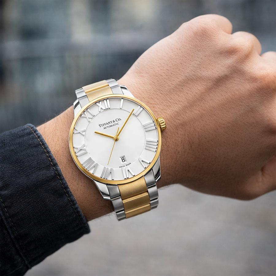 Tiffany&Co. ティファニー Z1810.68.15A21A00A 41mm シルバー イエローゴールド メンズ 腕時計 自動巻き 機械式 18K [並行輸入]の画像