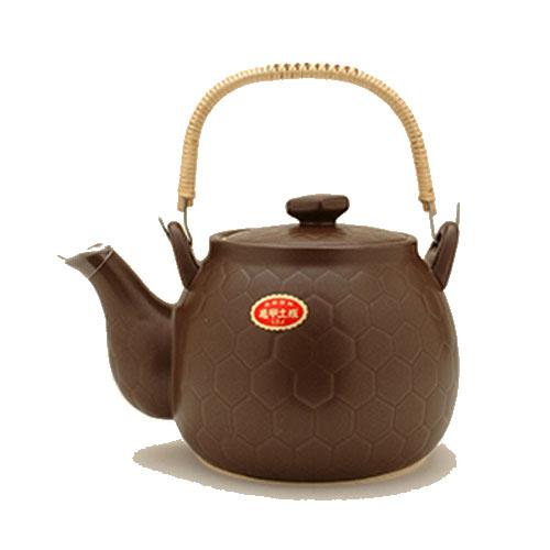 ウチダ和漢薬 亀甲土瓶（茶）1.5リットル用（煎じ用土びん） : ヘルス