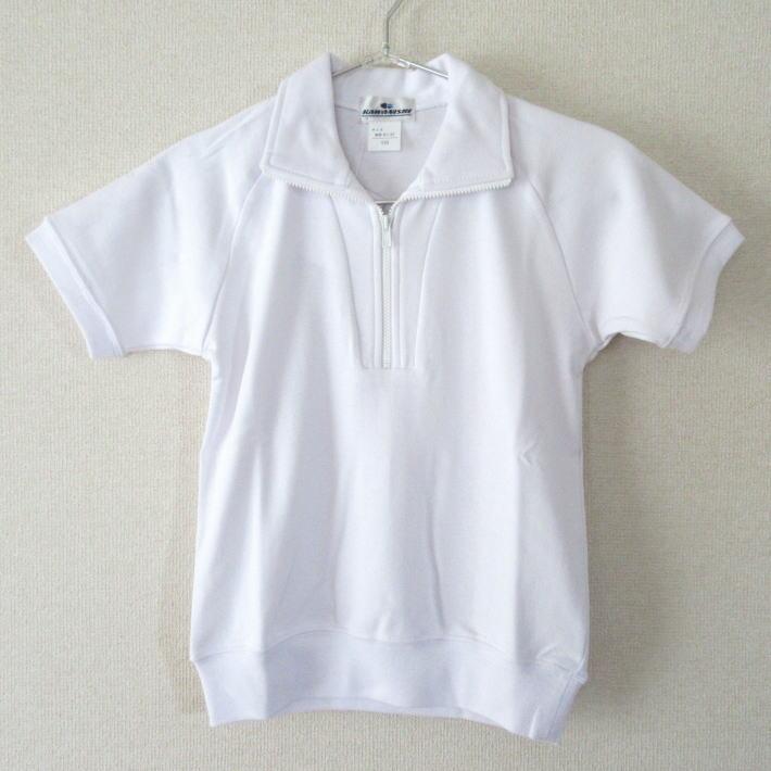 半袖トレーニングシャツ ファスナー付き S・M・L 衿付き チャック