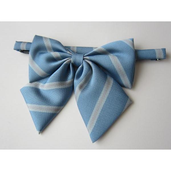 Candy Sugar キャンディーシュガー スクールリボン 制服リボン 水色 シルバーストライプ R1 D11 スクールショップコヤマ 通販 Yahoo ショッピング