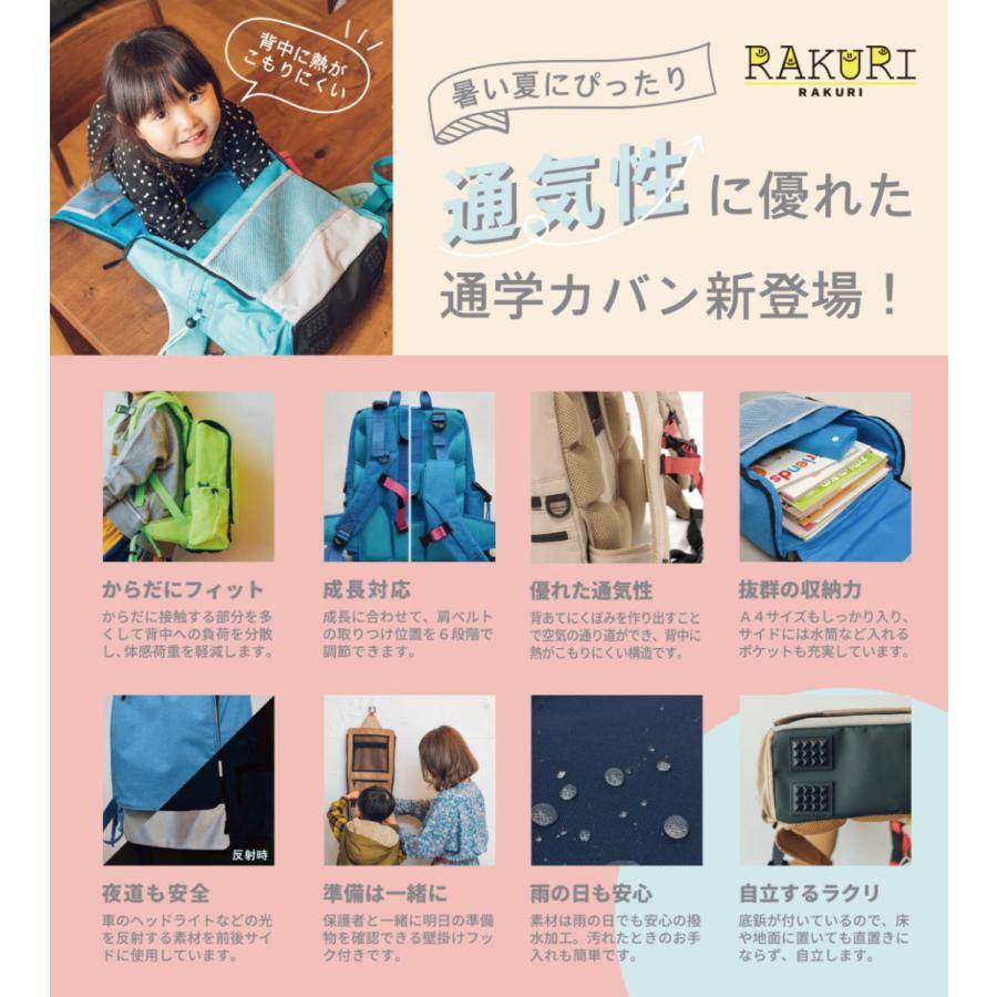 RAKURI ラクリ 新しい通学鞄 ラクなリュック : スクールショップコヤマ