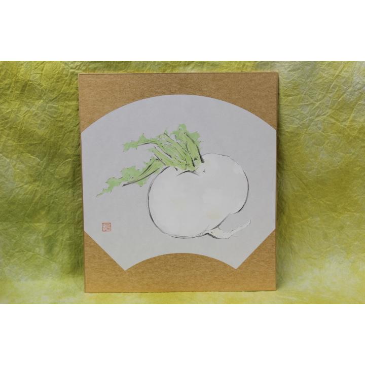 手染め友禅色紙 大色紙 蕪 かぶら 金潜紙 白扇面型 : 紙遊館 - 通販  