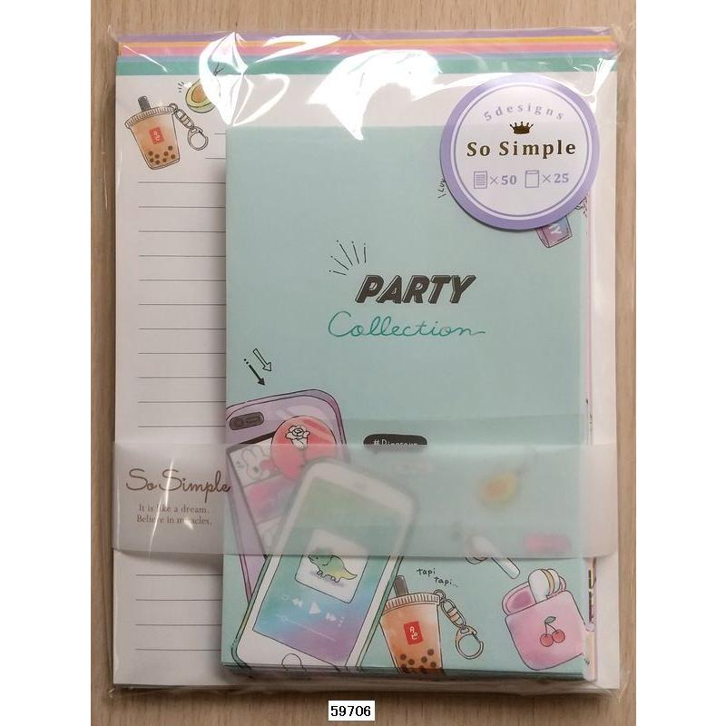 2020年10月・クラックス SO simple レターセット (PARTY collection