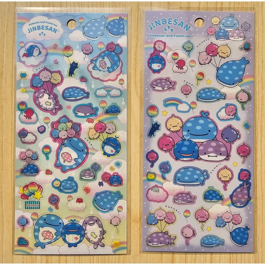 じんべえさん 2025年3月・サンエックス クリアシール 2柄セット