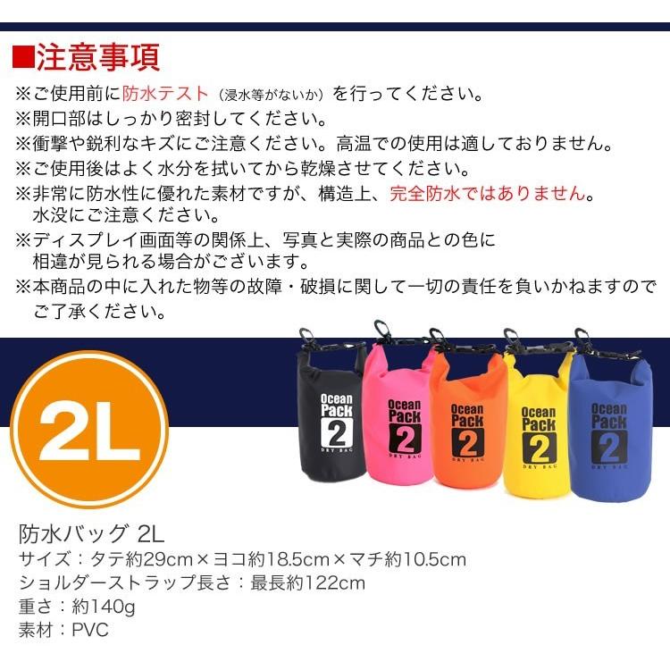 2L 防水バッグ ドライバッグ コンパクト バッグ プール 海 海水浴